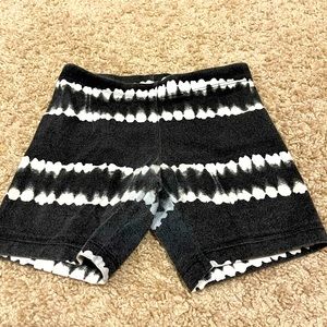 Black and white Tye Dyed shorts